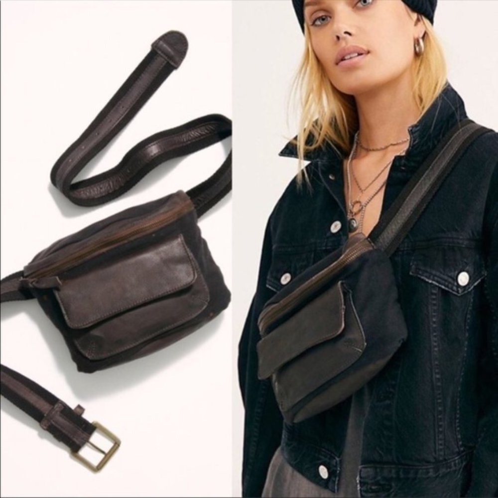 Free People Charlie Acid Wash Sling Bag